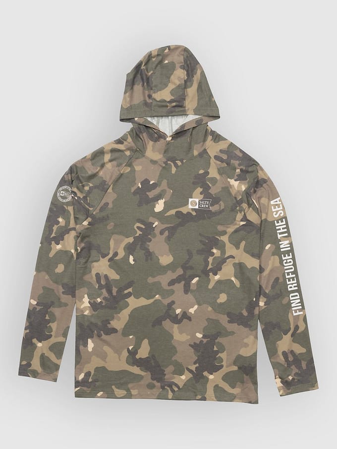 Salty Crew Mariner Hood Tech Longsleeve Lycra groen
