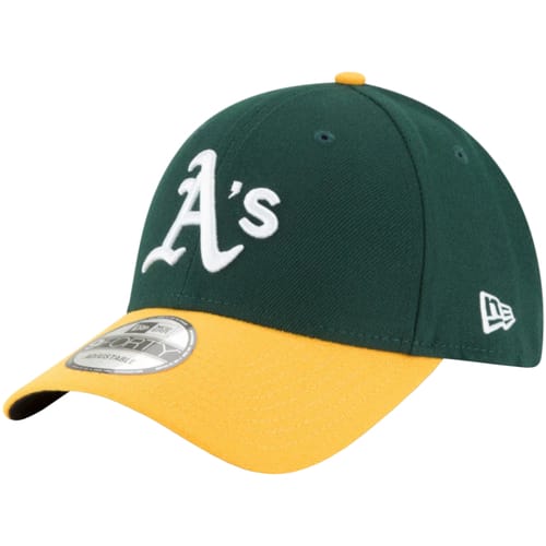 New Era The League Baseball Athletics Cap - Sportcap - Pet - Groen/Geel - One size