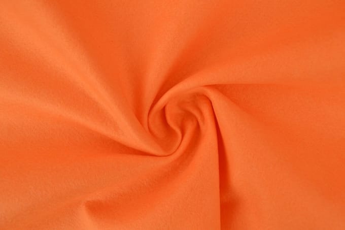 Vilt stof - 1mm dik vilt - 1 meter - Per meter - Oranje