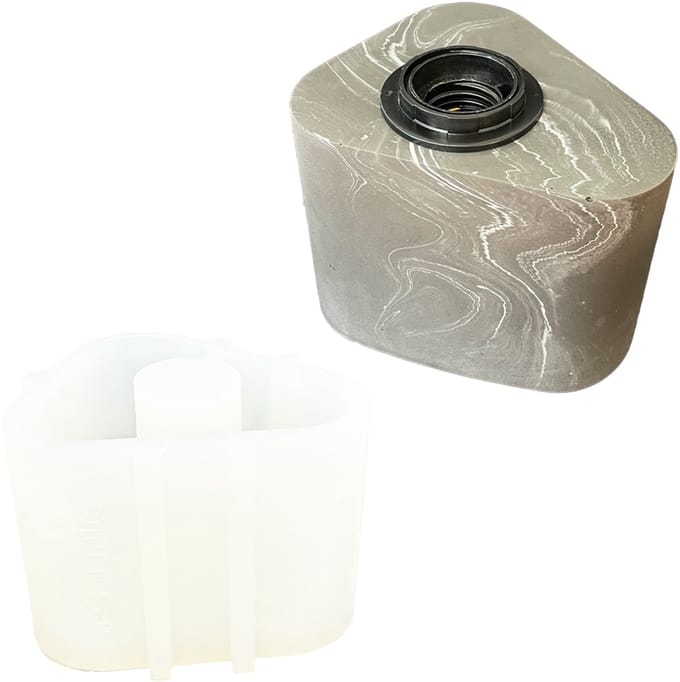 Jesmonite - Siliconen mal driehoek lamp - lightkit deel 2