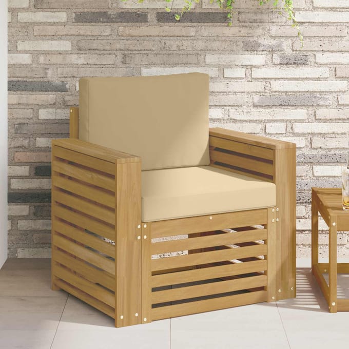 vidaXL - Buiten - bank - set - Polyester - Wit
