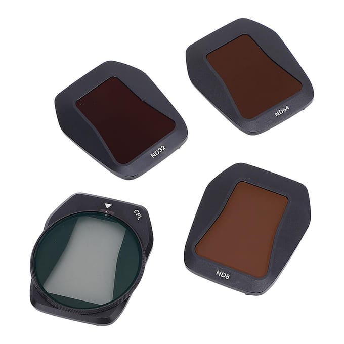4 Stuks Drone Lensfilter Set ND32 ND64 ND8 CPL Filters Aluminiumlegering Optisch Glas Kras black