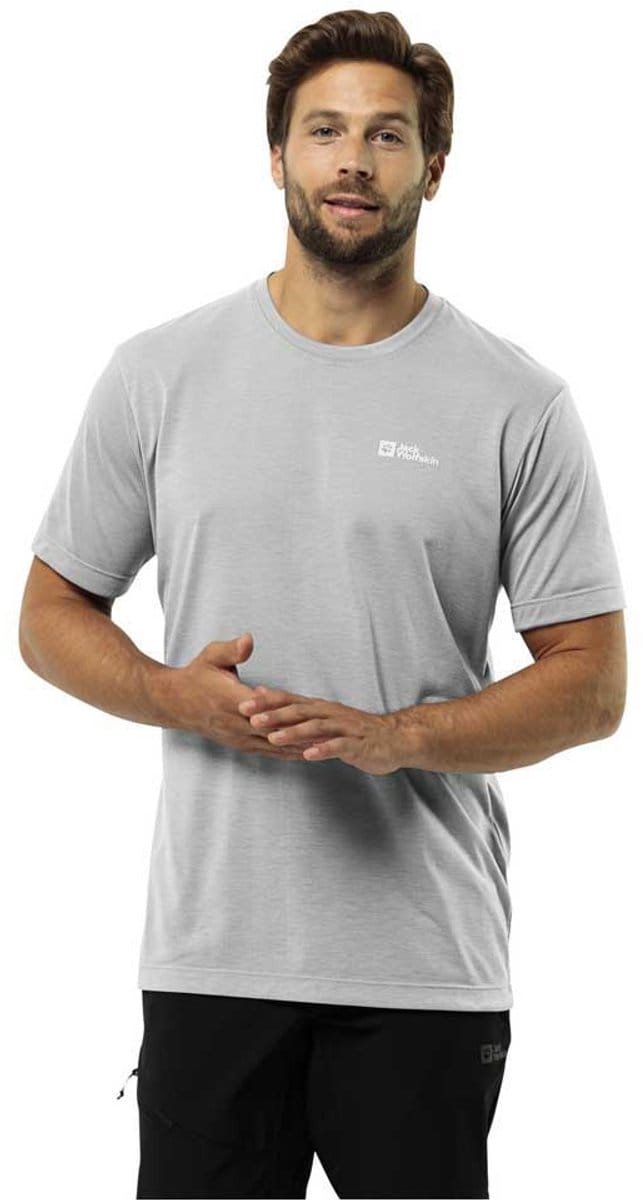 Jack Wolfskin Vonnan T-shirt Met Korte Mouwen Grijs S Man