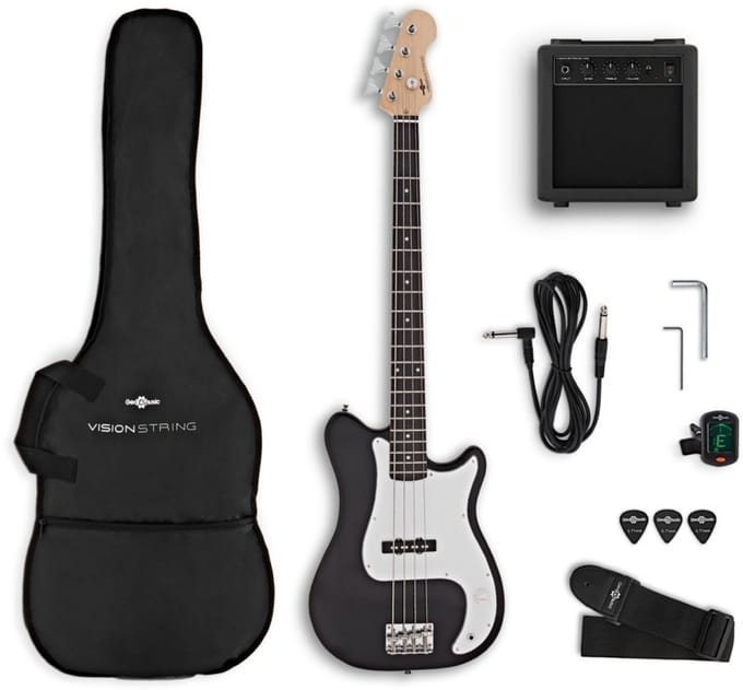 VISIONSTRING Basgitaarpakket, Zwart