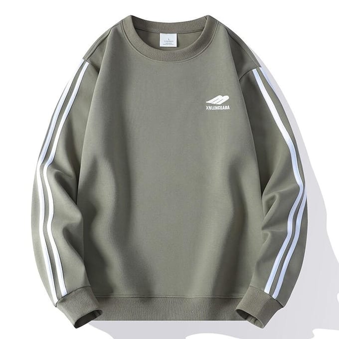 Heren Losse Ronde Hals Pullover Onder Shirt Tiener Nieuwe Mode Casual Top M kaki