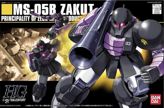 HGUC 1/144 MS-05B Zaku 1 Modelset