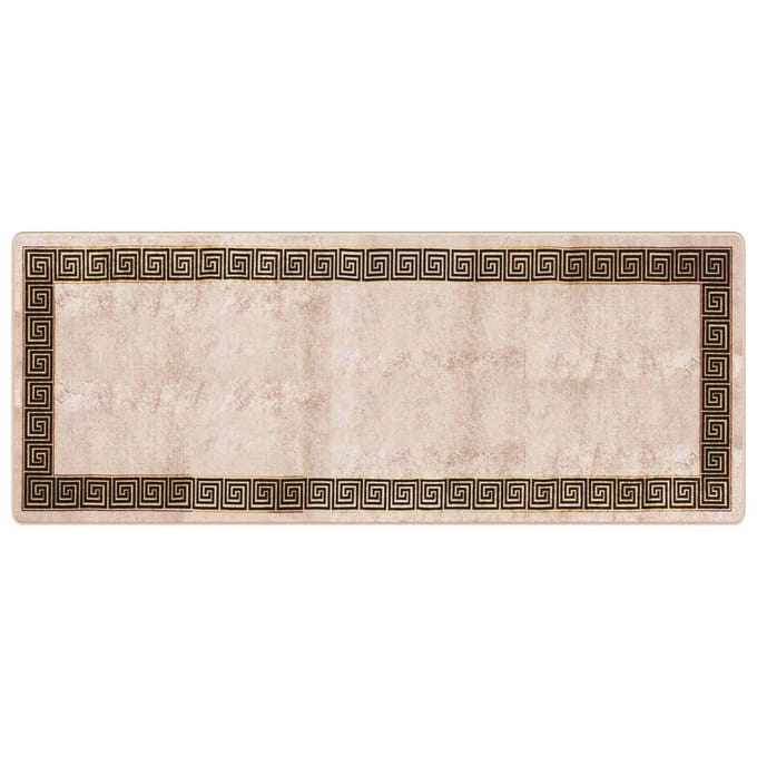 vidaXL - Tapijt - Runner - MARSA - Beige - en - Zwart - 100 - x - 250 - cm
