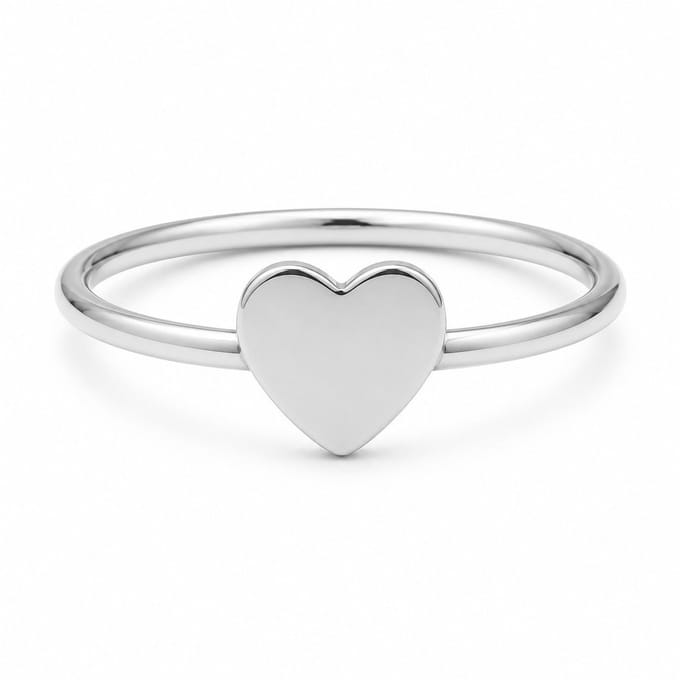 Ring met Initiaal Hart Goud, USA 9 / NL 19 (60mm)