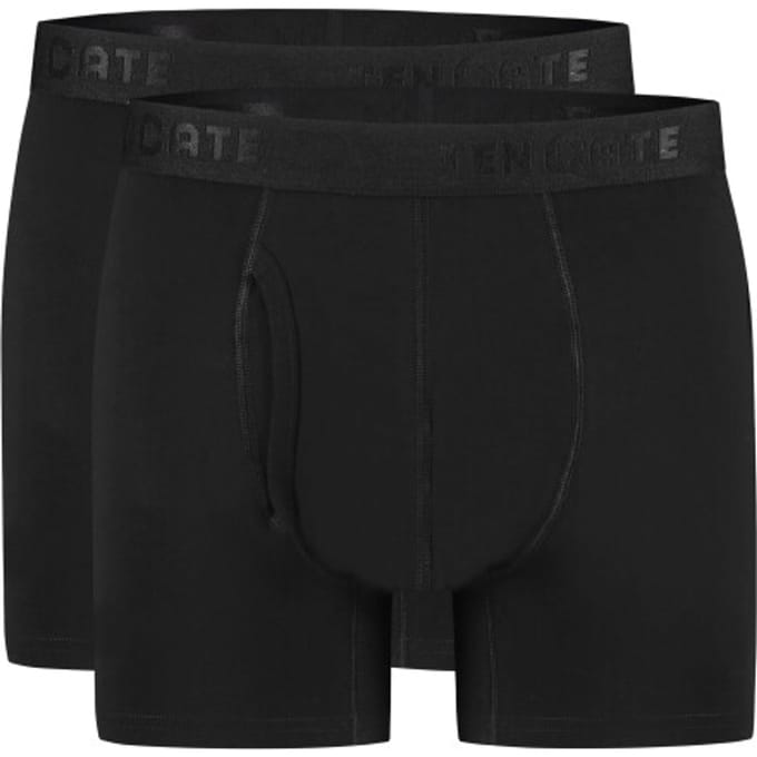 Ten Cate Basics shorts met gulp zwart 2-pack voor Heren | Maat S