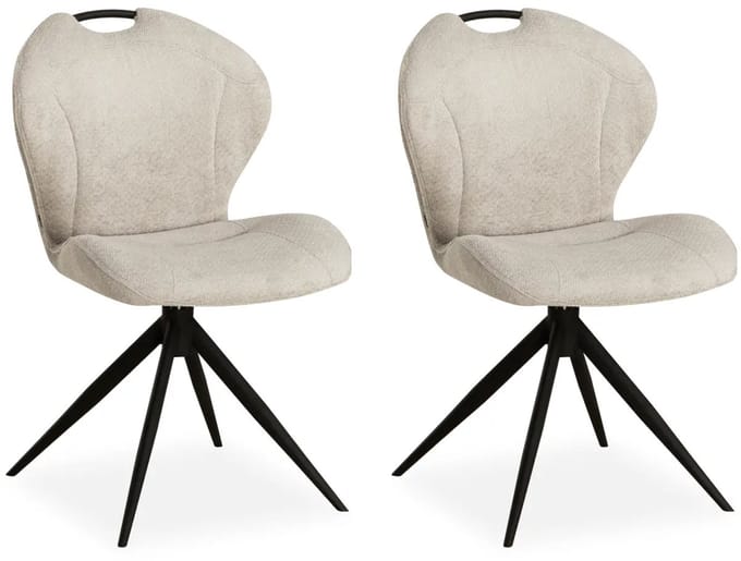 MX Sofa - Eetkamer stoel River - Natural (set van 2 stuks)