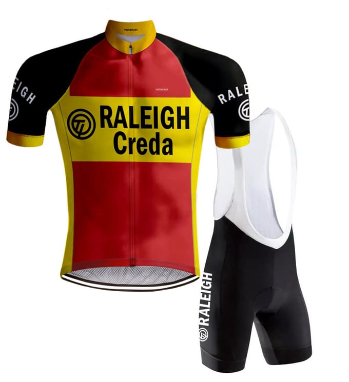 Retro Wielertenue TI-Raleigh rood - REDTED - XL