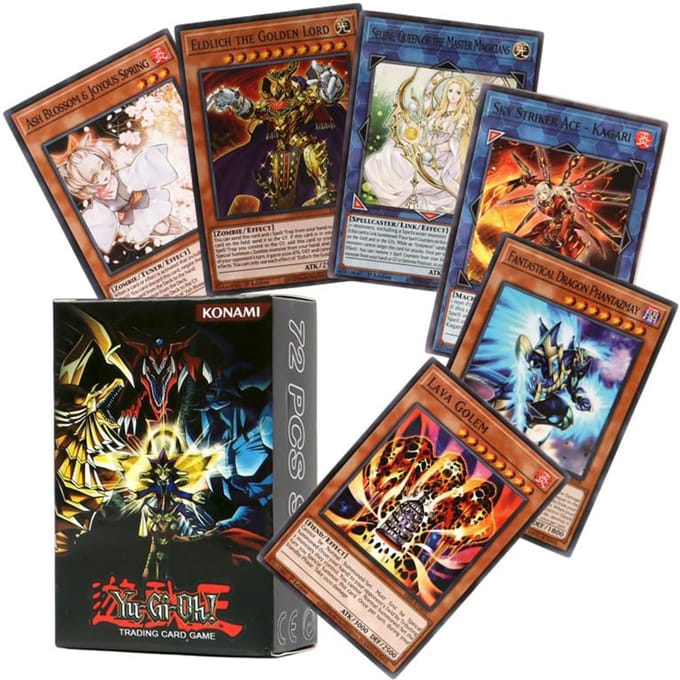 72Stuks/Doos Yu gi oh Kaart in het Engels Eldlich Sky Striker Virtual Word Master Duel Competitief Deck Ruilspel black