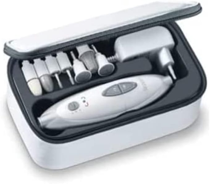 Nagelfrees Bitjes - Pedicureset Electrisch - Manicure Set - Wit en Zilver