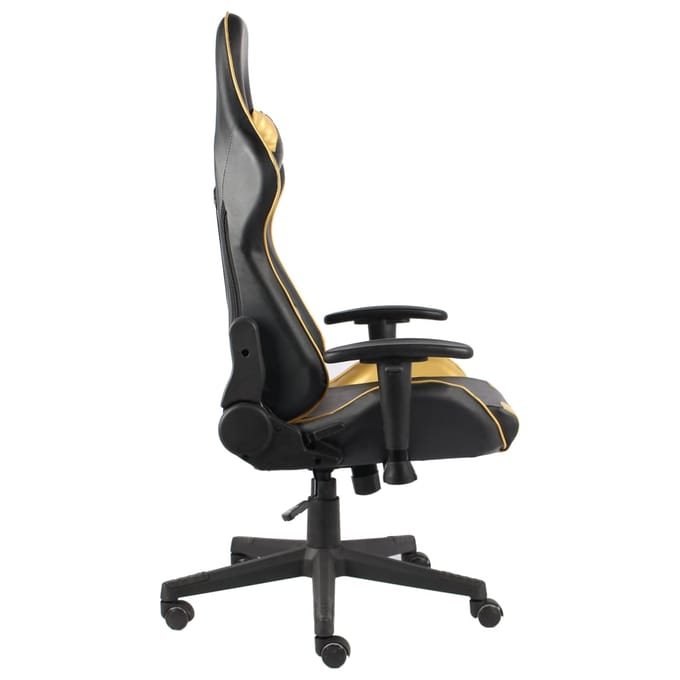 vidaXL - Gamestoel - draaibaar - PVC - goudkleurig