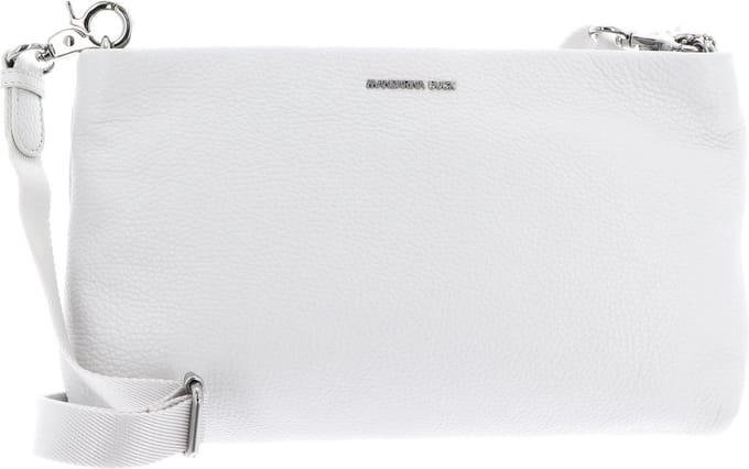 MANDARINA DUCK Leren Schoudertas Mellow Leather Shoulder Nimbus Cloud Lichtgrijs