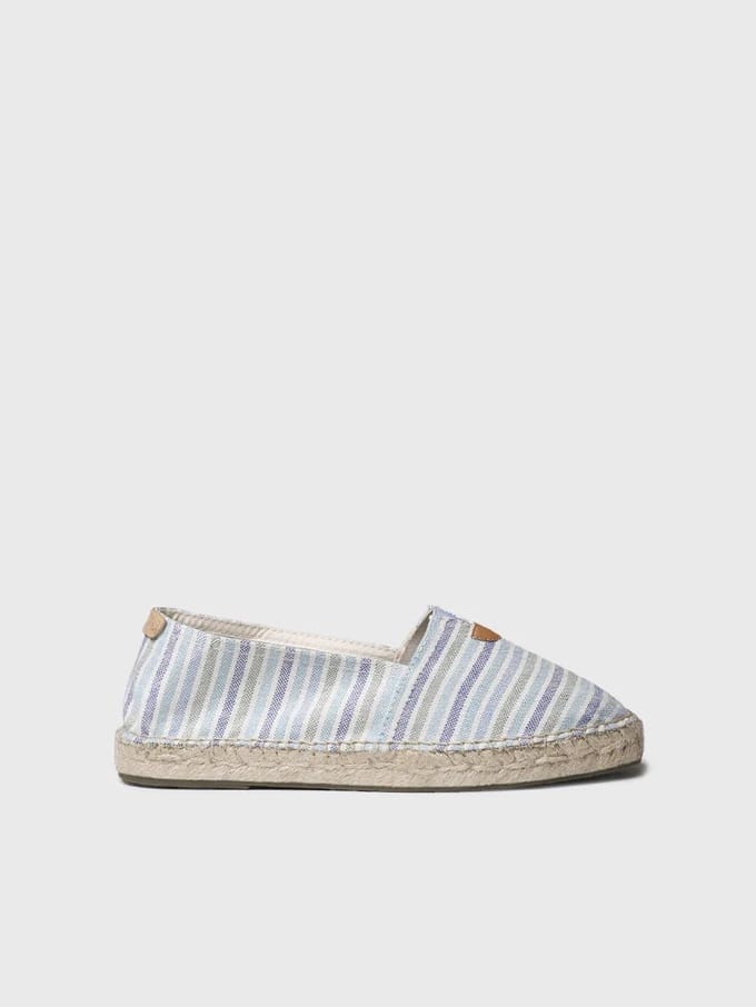 Unisex gestreepte platte espadrilles | BLANES-RN