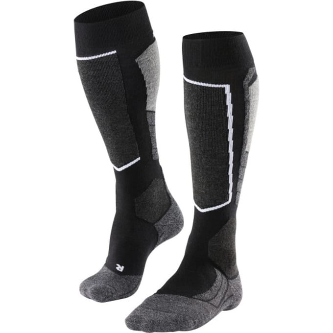 FALKE SK2 warm dik wol functioneel materiaal skisokken heren zwart - maat 42-43