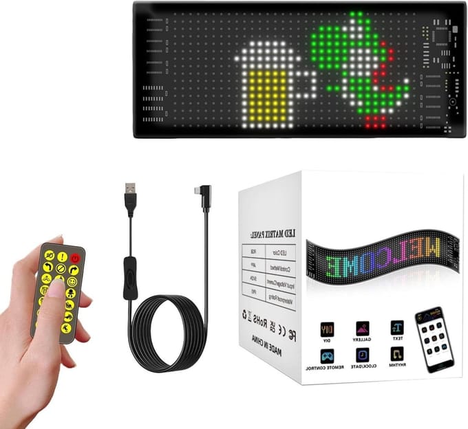 Programmeerbaar LED-scherm - Flexibel display - Tekst tonen - App-gestuurd - 175 x 75 cm - Enkele Attribuut