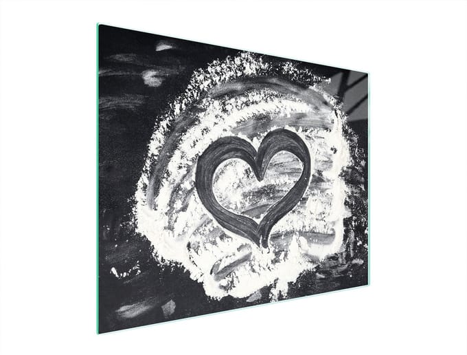 TMK ArtDeko Serie - Snijplank van glas - 52x40 cm - Hartvorm
