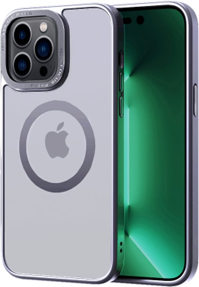 Multimedia & Accessoires Magsafe TPU Back Cover Case Hoesje geschikt voor Apple iPhone 15 – Grijs – Zachte Plastic - Siliconen – Harde Plastic – Soft Case – Flexibel