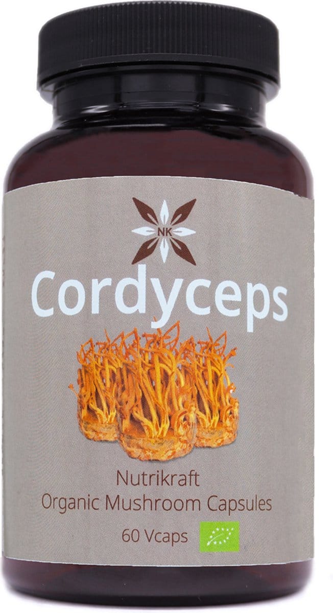 Nutrikraft - Cordyceps Capsules Bio 500mg 60 Caps - Pot 60 Capsules - Nutrikraft