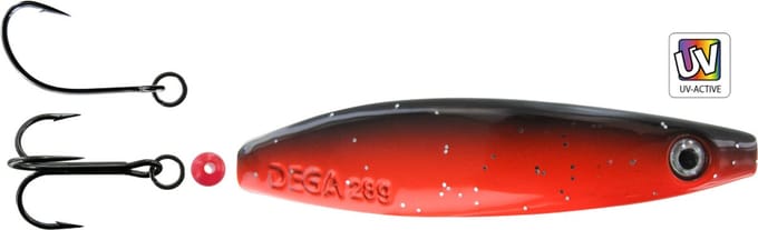 Jenzi Seatrout IV inliner lepel 18 gram - rood-zwart