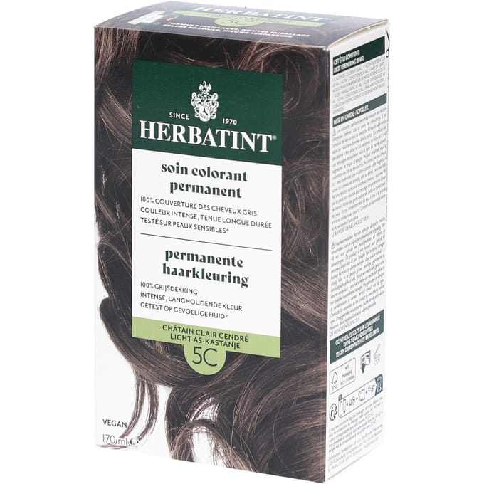 Herbatint Permanente Haarkleuring - 5C Licht As Kastanje 170 Tinctuur