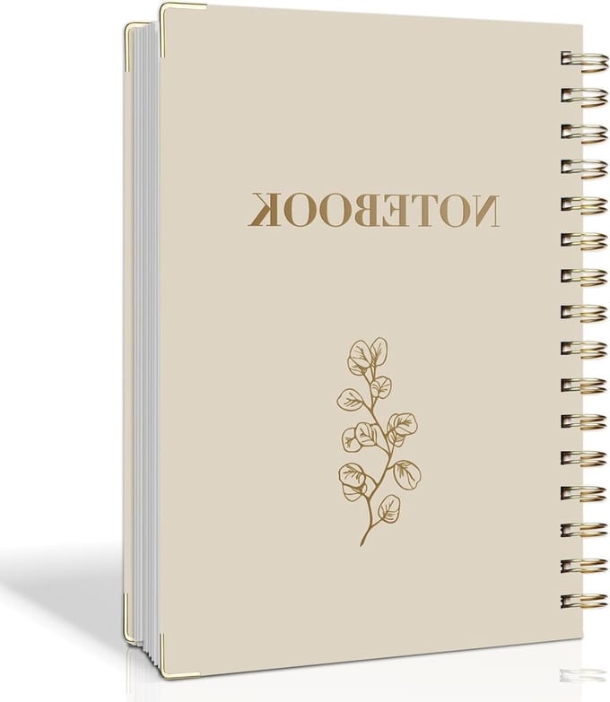 Notitieboek A5 met spiraalbinding, blanco pagina's, ideaal voor notities en schetsen