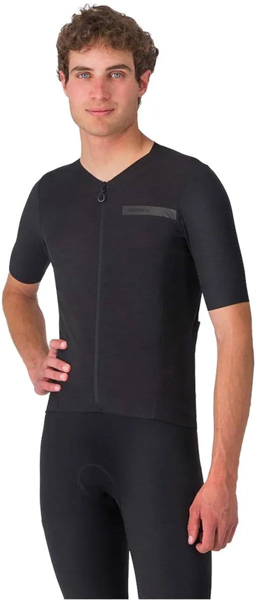Castelli Premio Evo Korte Mouw Wielertrui Zwart L Man