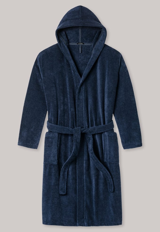Badjas van frottee, marineblauw - Essentials S