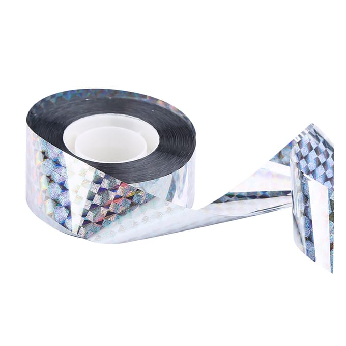 90M Vogelafschriktape Hoorbaar Visueel Flitsend Reflecterend Duivenverjaagmiddel Lint Nieuw gray