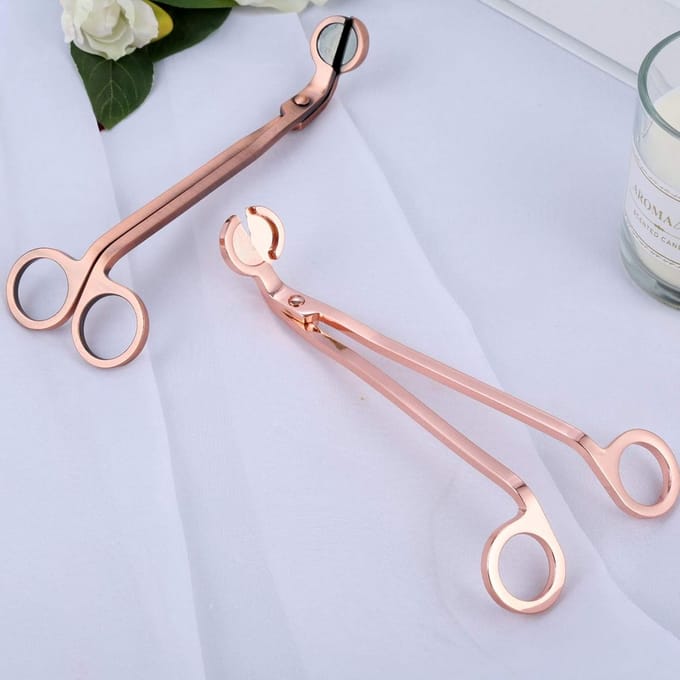 RVS Kaarslont Trimmer Schaar in Rose Goud
