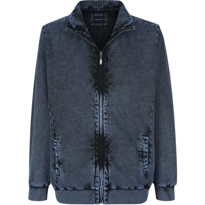 Babista herren Sweatvest - 60/62 - blauw - Plus Size