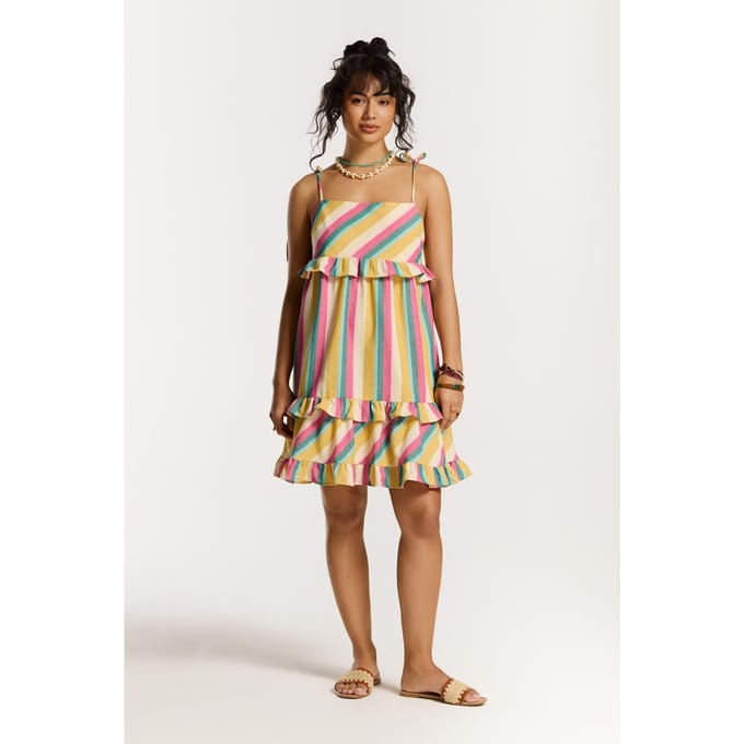 Shiwi Jella Stripe Dress Multicolour Stripe Größe: S | Minikleider Outlet | Damen
