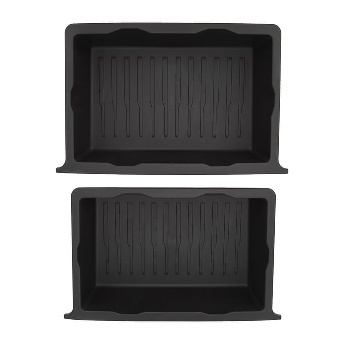 2 Stuks Opbergdoos Onder Stoel Onderstoel Organizer Container Bak Vervanging voor Tesla Model Y black