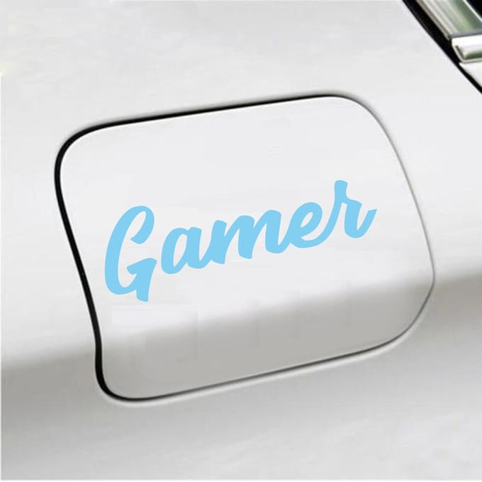Bumpersticker - Gamer - 6 X 18 - Licht Blauw