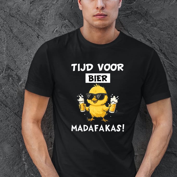 Tijd voor bier MADAFAKAS maat L