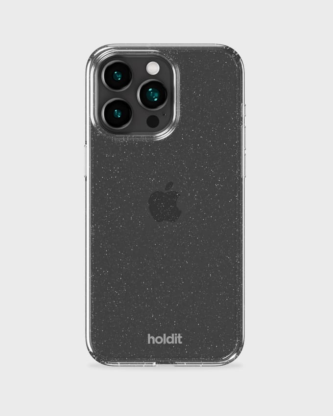 Holdit Glitter Case geschikt voor Apple iPhone 15 Pro - Wit