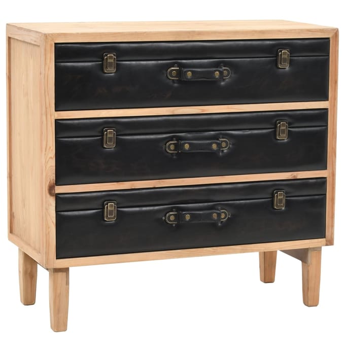 vidaXL - Ladekast - 80x36x75 - cm - massief - vurenhout