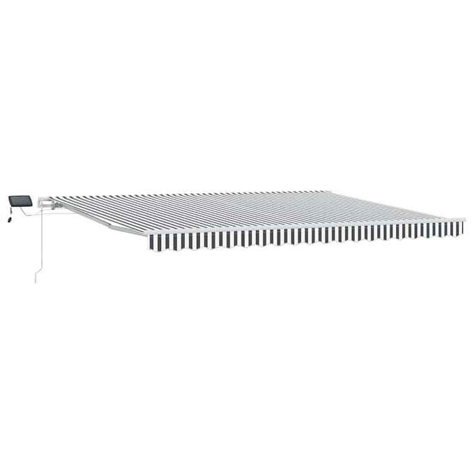 vidaXL - Uitschuifbare - luifel - Antraciet - en - Wit - 450 - × - 300 - cm