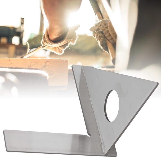 Roestvrij Staal Houtbewerking Haakse Hoekmeter 9045 Graden Timmerman Meetliniaal gray