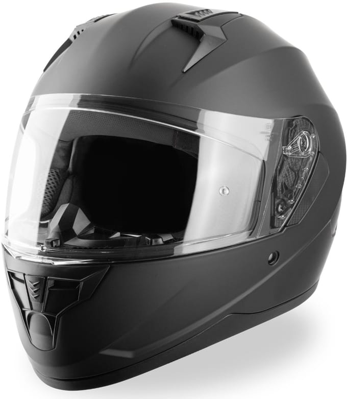 VINZ Vigo Integraalhelm - ECE 22.06 gekeurde Helm Scooter, Motor & Brommer - Heren & Dames - Mat Zwart - S