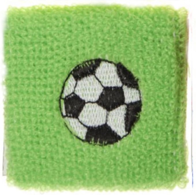 Zweetbandje Voetbal - Groen - Cadeautje onder de 5 euro