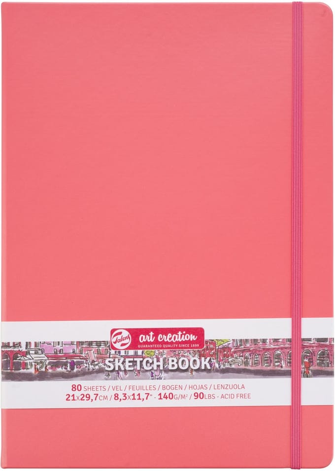 Talens Art Creation Schetsboek Koraalrood 21 x 29.7 cm 140 g 80 Vellen