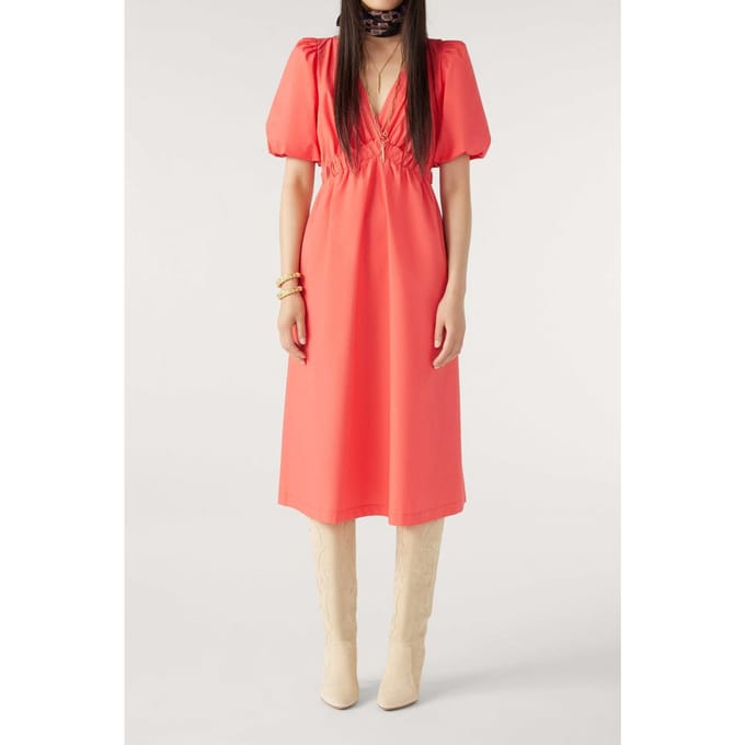 BA&SH Robe Kindy Corail Size: S | Midi Dresses Outlet | Dames | Blauw