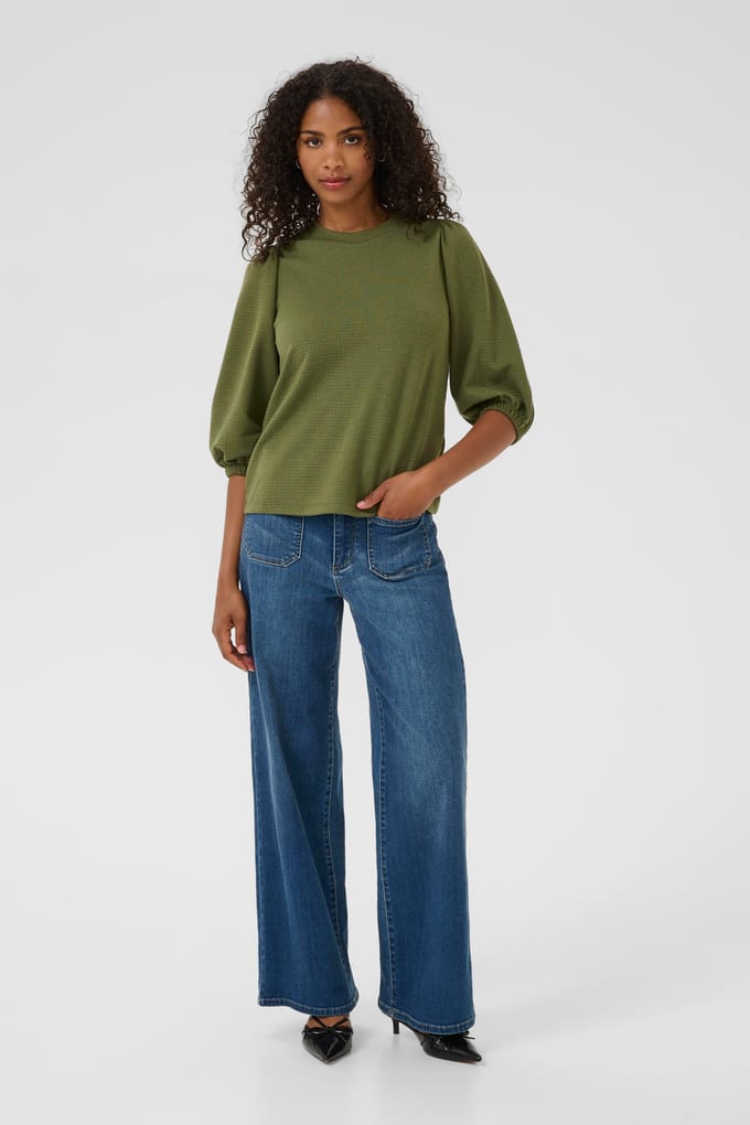 T-shirt met lange mouwen Regular fit olive