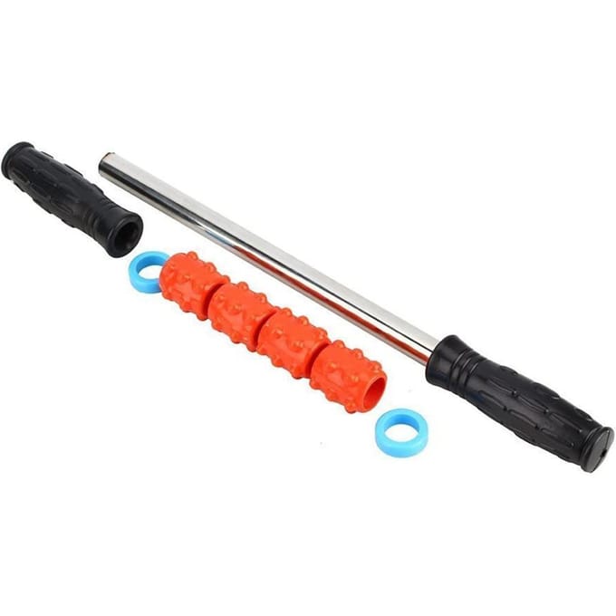 Rigid Gym Self Massage Roller Stick Full Body Muscle Relieving Relaxation Fitness Trigger 42 cm red