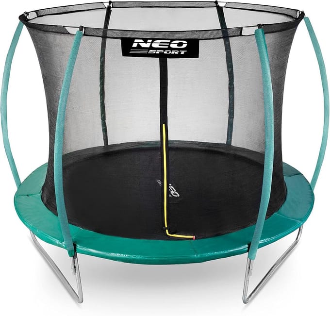 Tuintrampoline - Springkussen voor buiten - Buiten spelen - Compleet met net - 244 cm - Groen