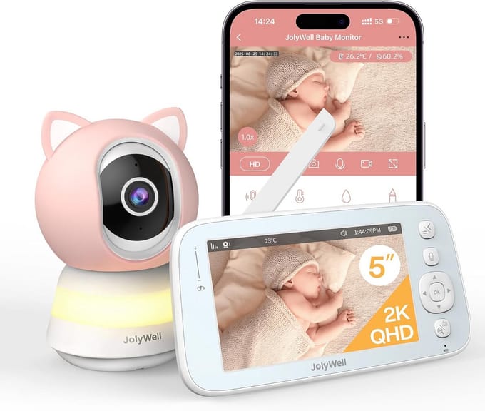 Babyfoon met Camera en HD Nachtzicht | Temperatuur & Geluidsdetectie
