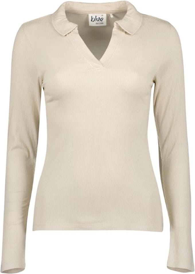 Blue Seven dames - Trui 203522 beige polokraag maat 40